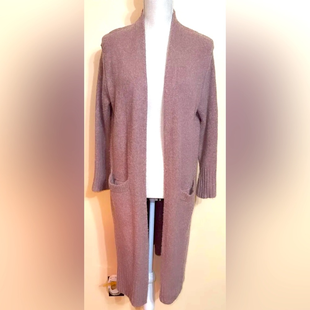 D🍑Calvin Klein Jeans Size S/P Open Front Long Cardigan Pockets Jacket